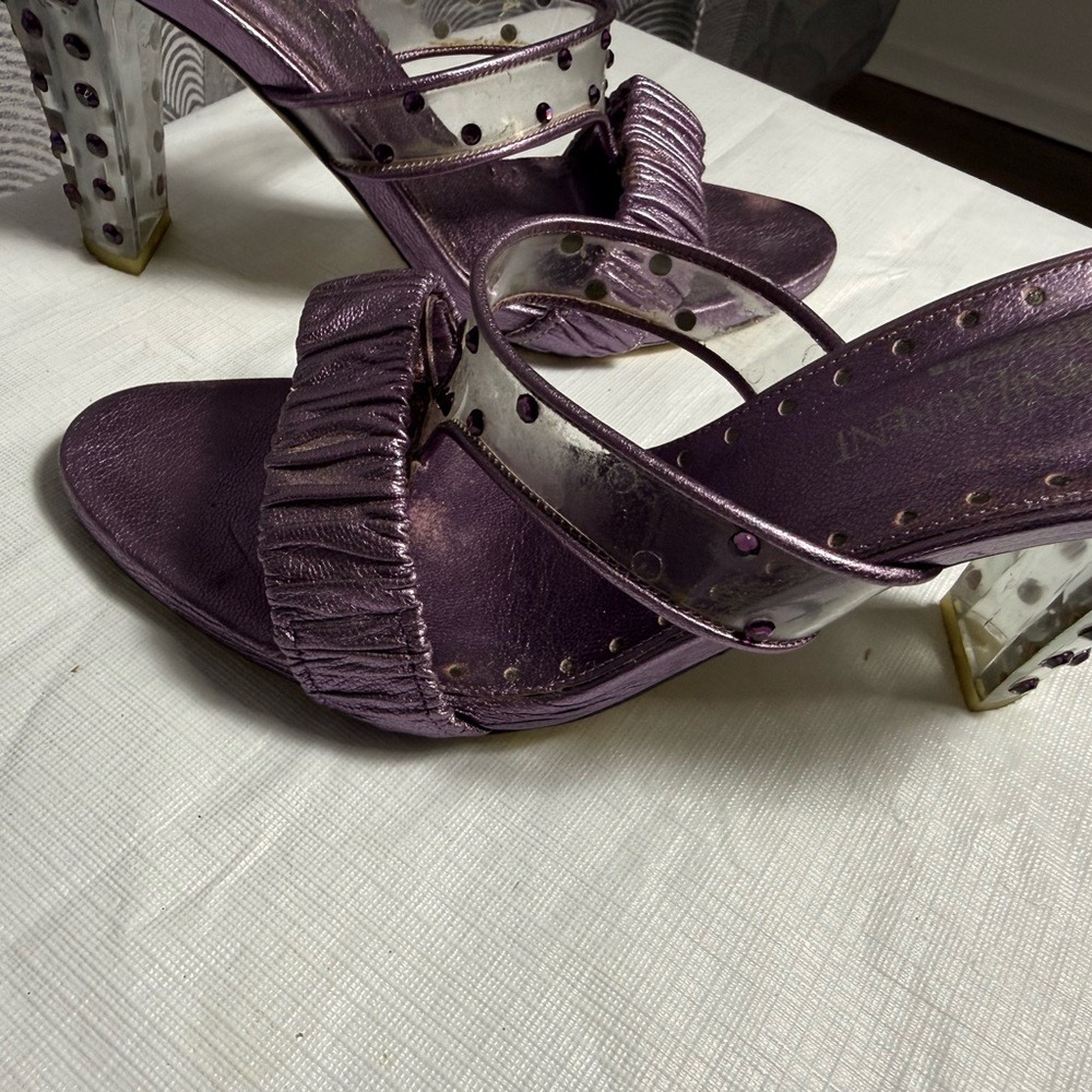 Vintage YSL by Tom Ford Swarovski crystal lucite heels - Picture 10 of 16